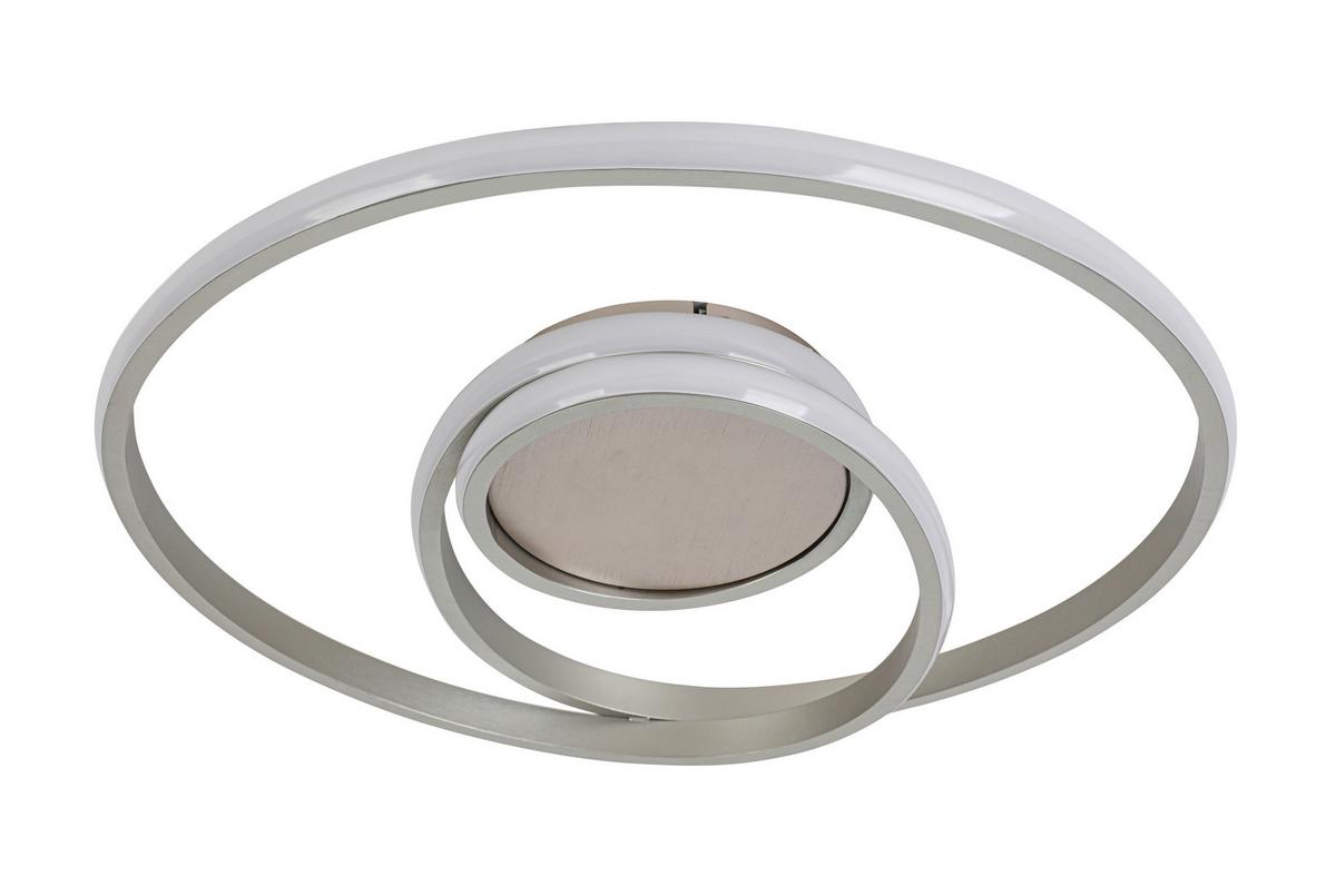 LED-Deckenleuchte Charlotte - Champagner/Weiß, Basics, Kunststoff/Metall (45/5,5cm) - Luca Bessoni