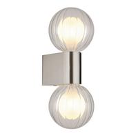 Bad-wandleuchte Ip44 2-Flammig Klar L: 10 Cm - Klar, KONVENTIONELL, Glas/Metall (10/12/26,5cm) - Globo