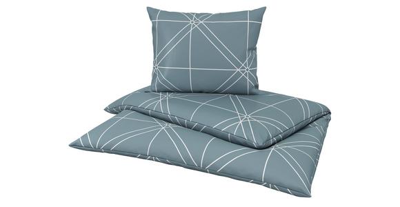 Satin Bettwäsche 140x200 cm Chalene Baumwolle Rauchblau - Blau, ROMANTIK / LANDHAUS, Textil (140/200cm) - James Wood