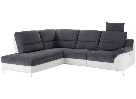 Ecksofa mit Relaxfunktion City, Webstoff/Lederlook - Silberfarben/Weiß, MODERN, Holz/Textil (203/281cm) - Luca Bessoni Ecksofa mit Relaxfunktion City, Webstoff/Lederlook - Silberfarben/Weiß, MODERN, Holz/Textil (203/281cm) - Luca Bessoni
