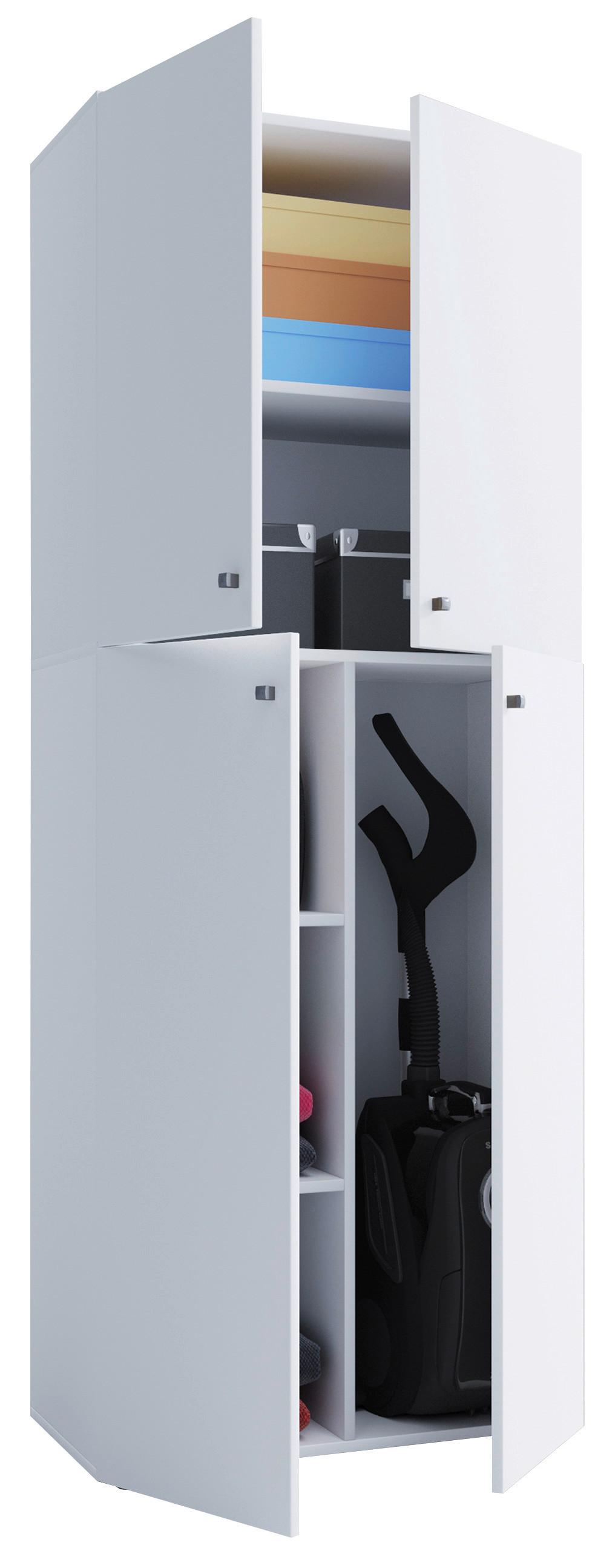 Mehrzweckschrank Lona Weiß BxH 70x182 cm - Weiß, KONVENTIONELL, Holzwerkstoff (70/182/37cm) - MID.YOU