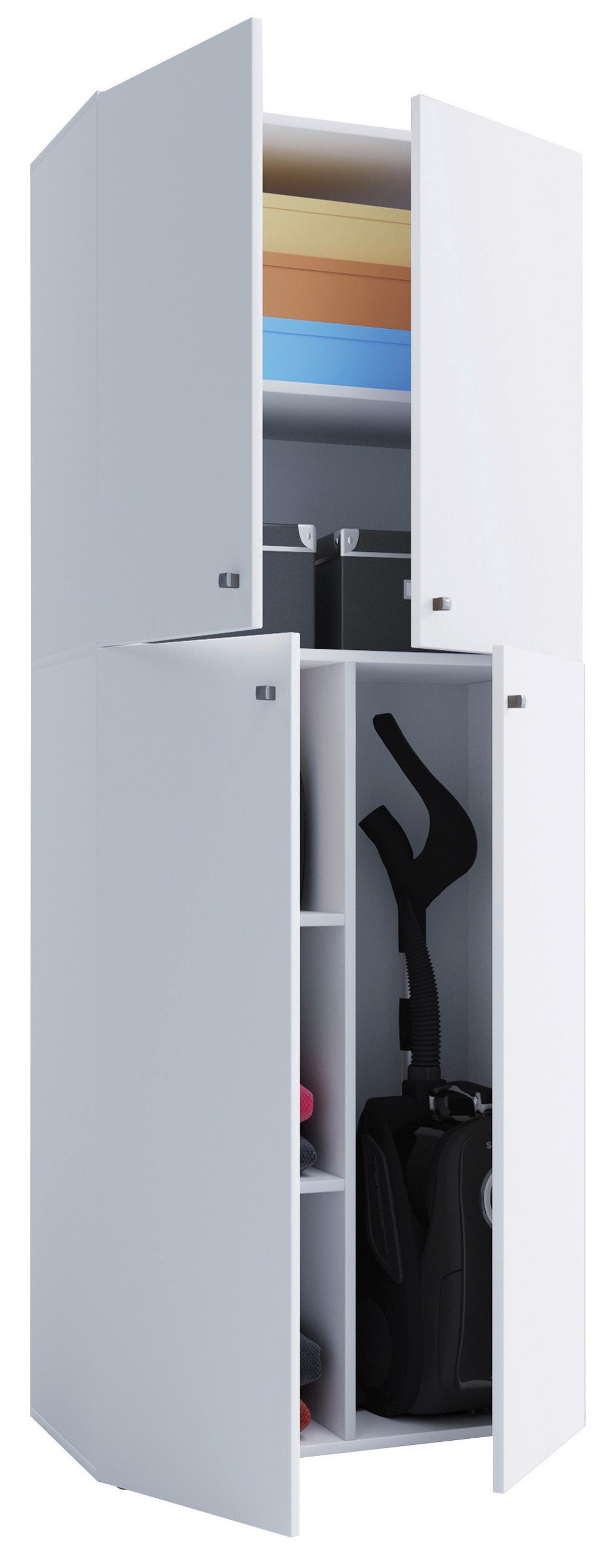 Mehrzweckschrank Lona Weiß BxH 70x182 cm - Weiß, KONVENTIONELL, Holzwerkstoff (70/182/37cm) - MID.YOU