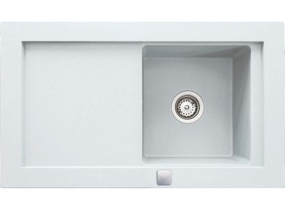 Drez Aura 45b-tg - biela, Moderný, kameň/sklo (92/52,5cm) - Teka Drez Aura 45b-tg - biela, Moderný, kameň/sklo (92/52,5cm) - Teka