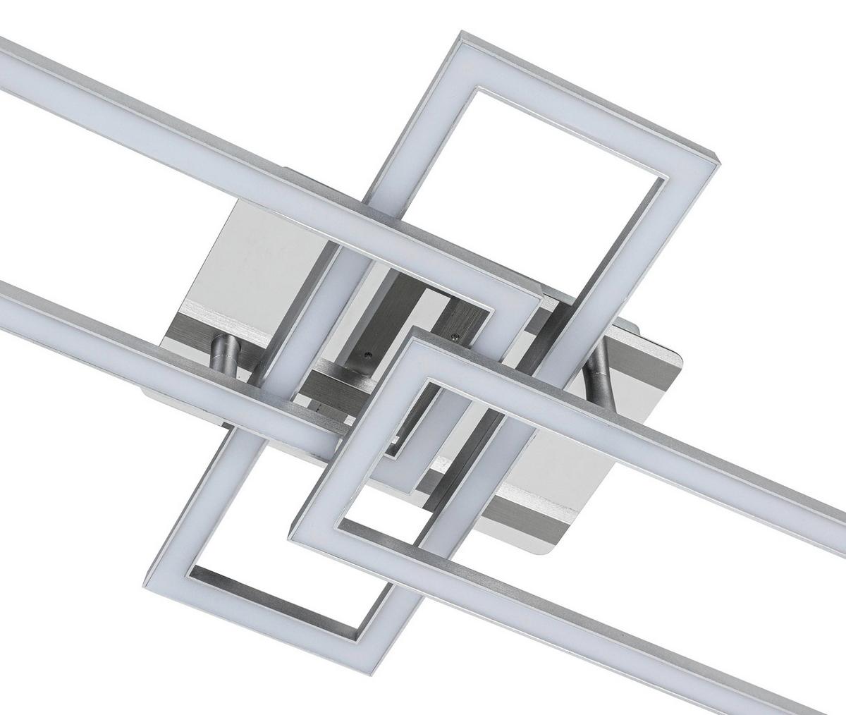 STROPNÉ LED SVIETIDLO OMIE - chrómová/strieborná, Modern, kov/plast (63,5/34/8cm) - Mömax