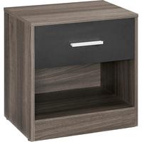 Nachttisch Nightstand - Walnussfarben/Schwarz, MODERN, Holzwerkstoff (39/41/28cm) - MID.YOU