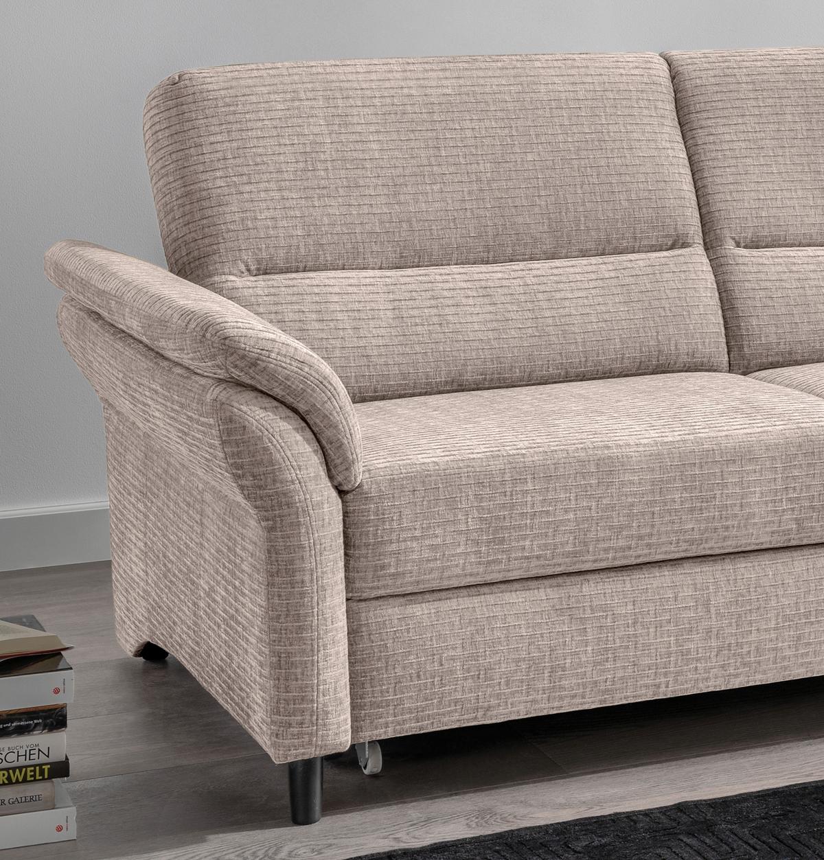 Ecksofa Cavoli, Beige S: 279x176 cm - Beige/Schwarz, MODERN, Textil (279/176cm) - Livetastic