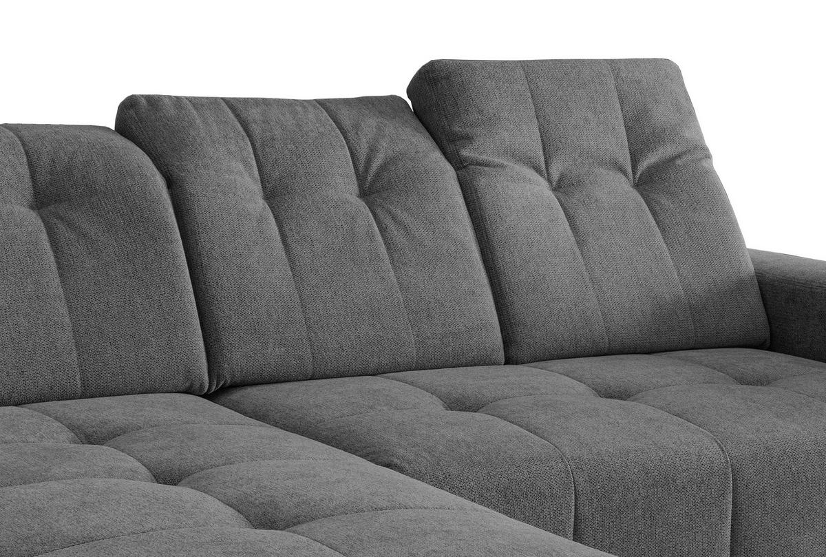 Ecksofa Mit Usb Anschluss Sano, Anthrazit, S: 180x258 Cm - Anthrazit/Schwarz, MODERN, Textil (180/258cm) - Livetastic