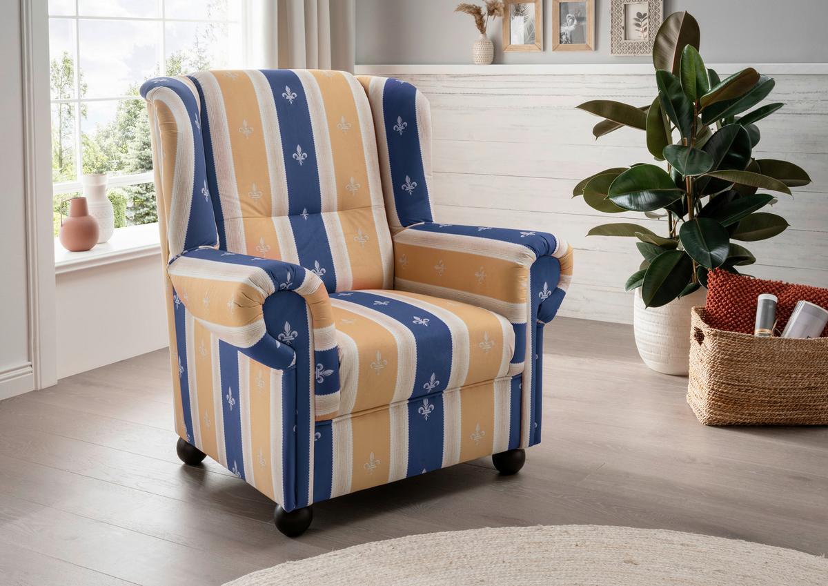 Sesselset Torello 2-teilig Blau B: 92 Cm - Blau, KONVENTIONELL, Textil (92/102/145cm) - Livetastic