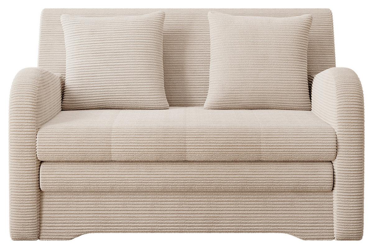 Schlafsofa Ario Beige B: 130cm - Beige/Schwarz, Design, Textil (130/85/103cm) - MID.YOU