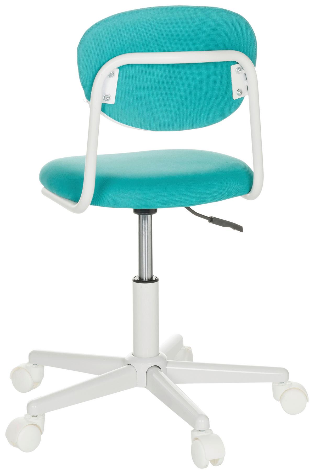 Jugenddrehstuhl Kiddy Base I - Türkis/Weiß, Basics, Kunststoff/Textil (60/72-83/60cm) - MID.YOU