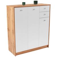 KOMODA 4-YOU NEW YUK09 - čierna/biela, Modern, kompozitné drevo/plast (109,1/111,4/34,6cm)