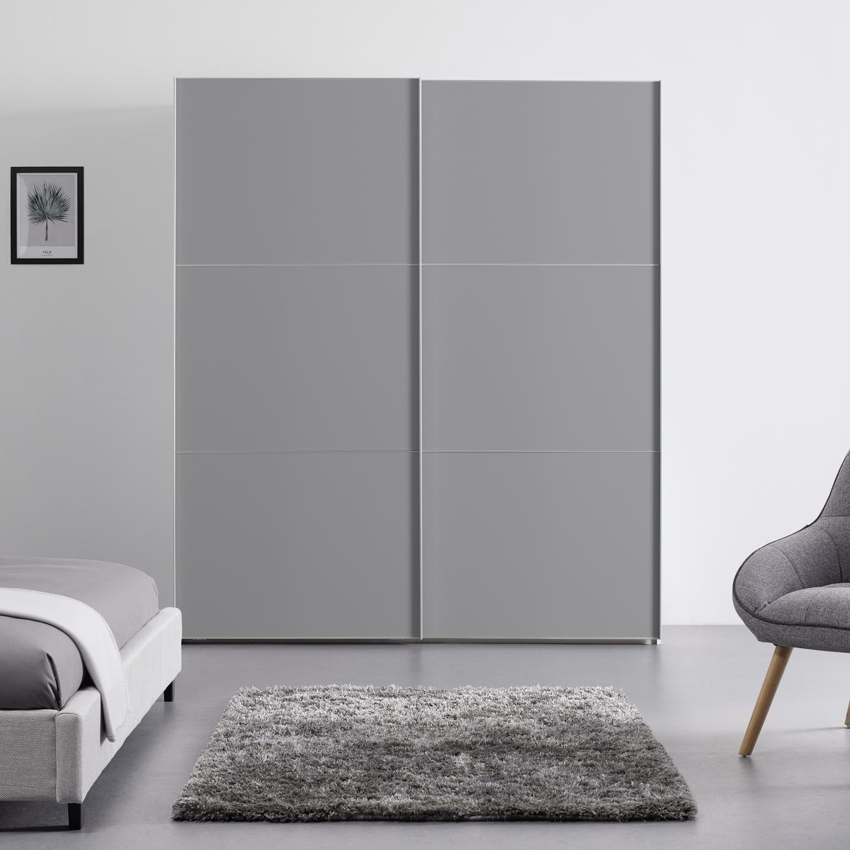 Schwebetürenschrank 188cm Includo, Grau - Grau, MODERN, Holzwerkstoff (188/222/68cm) - MID.YOU
