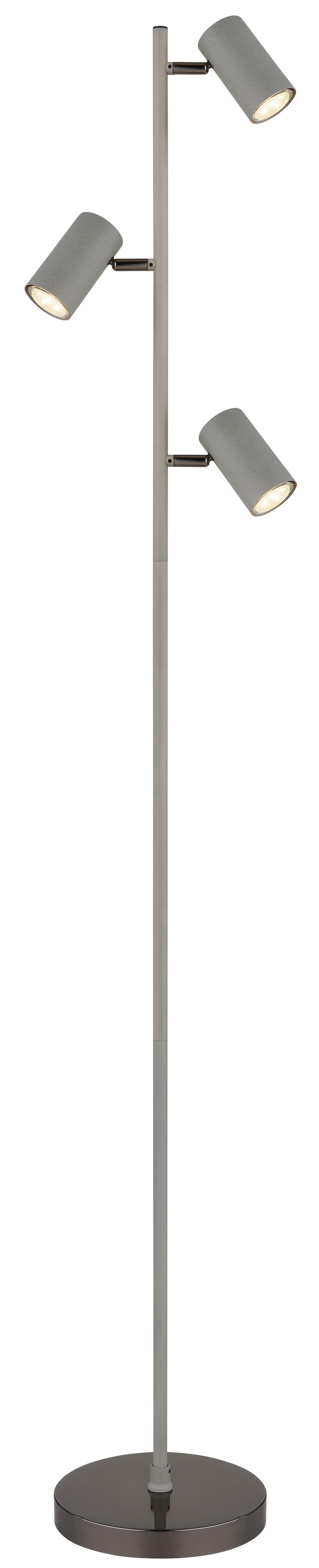 Stehleuchte 57911ss - Schwarzchrom/Grau, Design, Kunststoff/Metall (21,5/23/154cm) - Globo