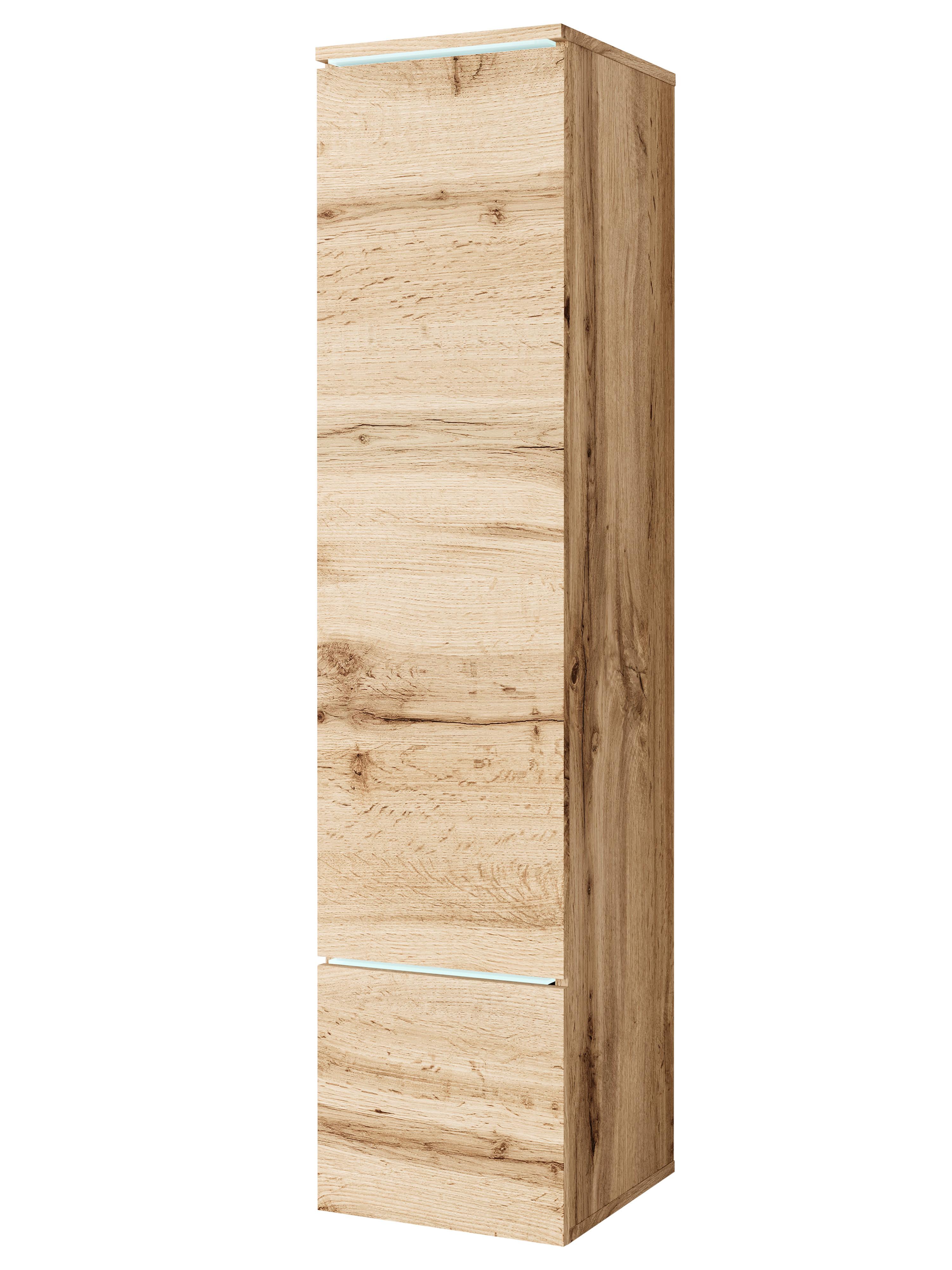 VYSOKÁ SKRINKA VERA TYP 001 - sivá/dub wotan, Design, kompozitné drevo/plast (30/130/33cm) - P & B