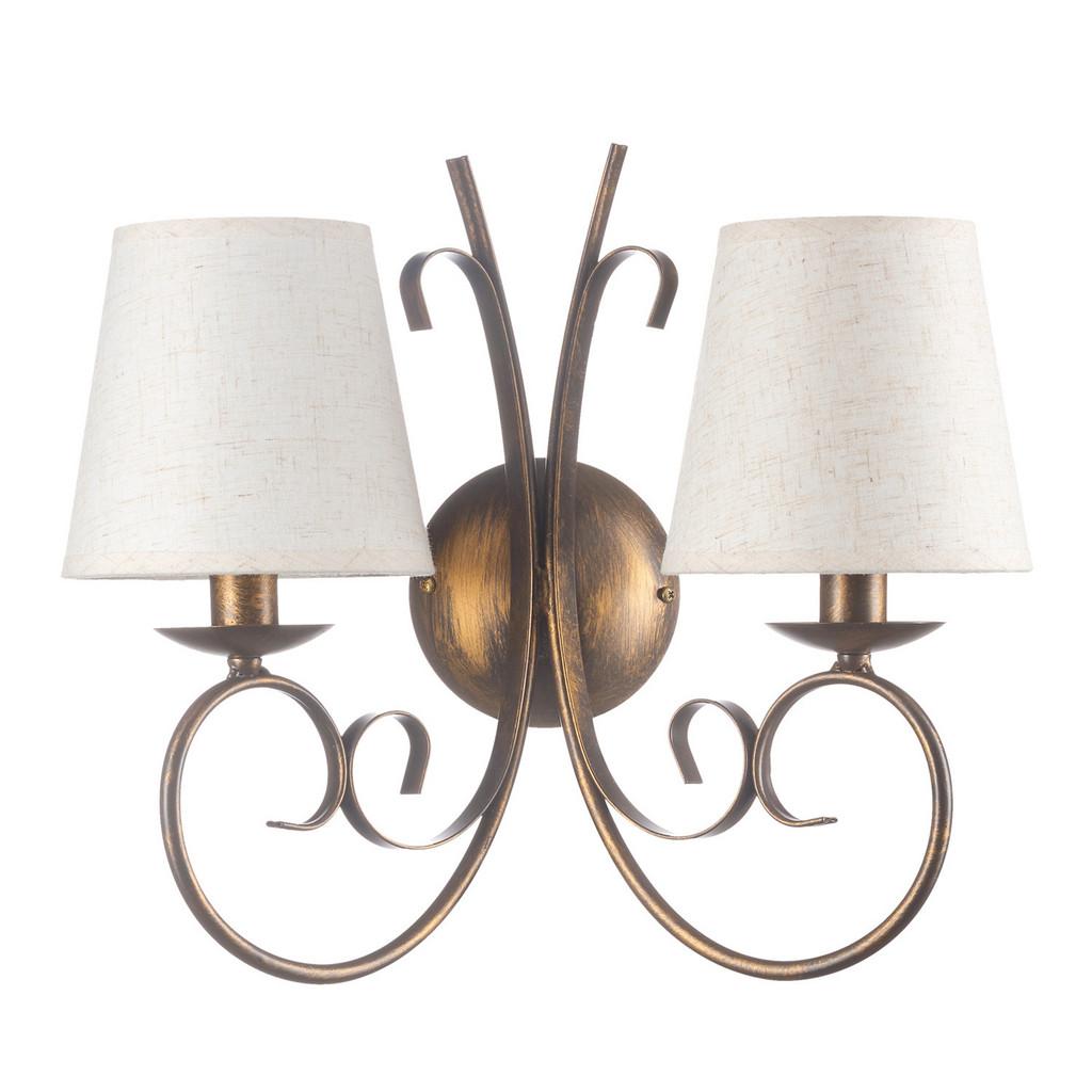 WANDLEUCHTE Perlmutt Bronzefarben L: 35 cm