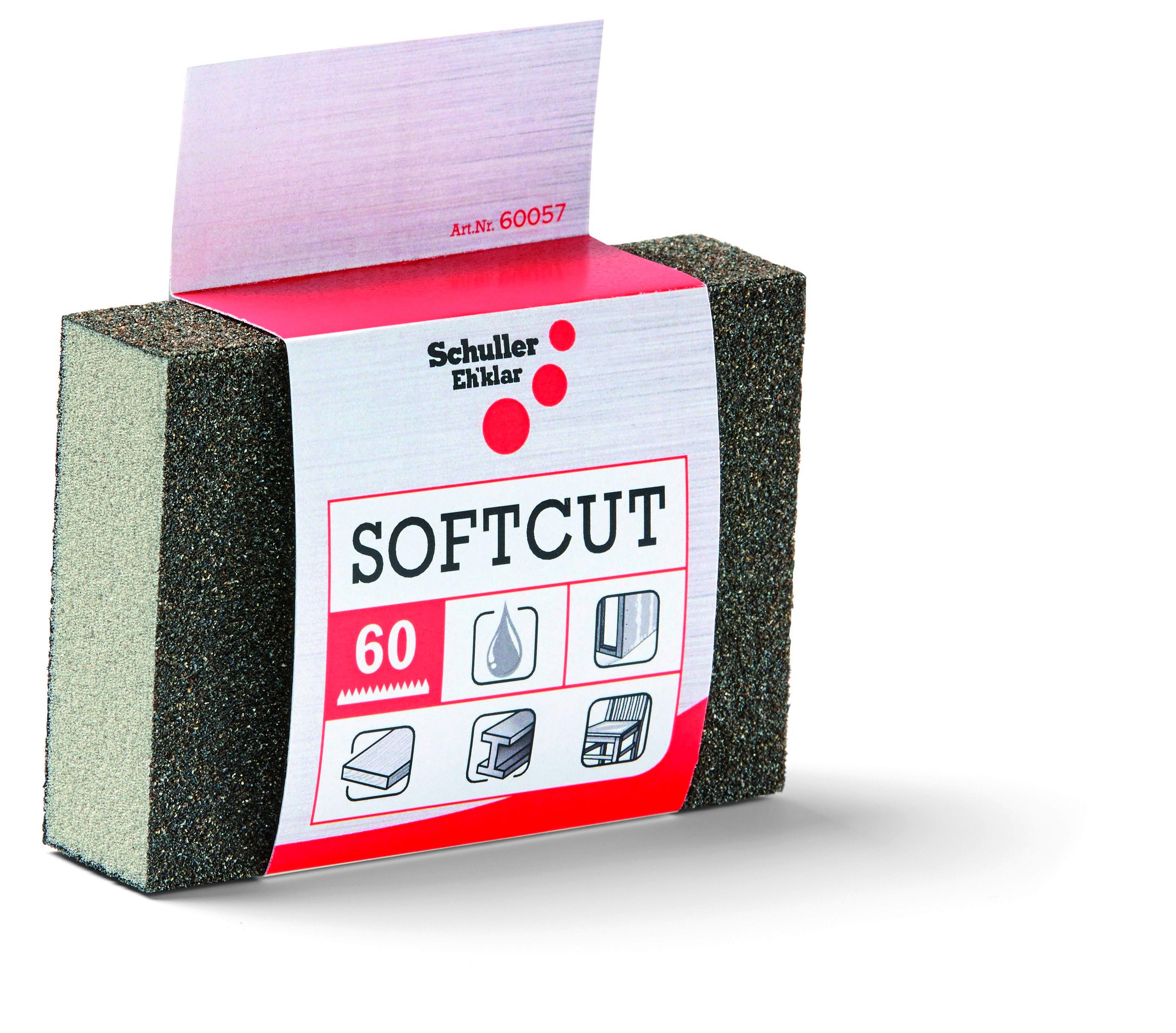 Schleifschwamm S60058 Schleifschwamm P100 - Schwarz, Basics, Kunststoff (10/7/2,8cm) - SCHULLER Eh klar