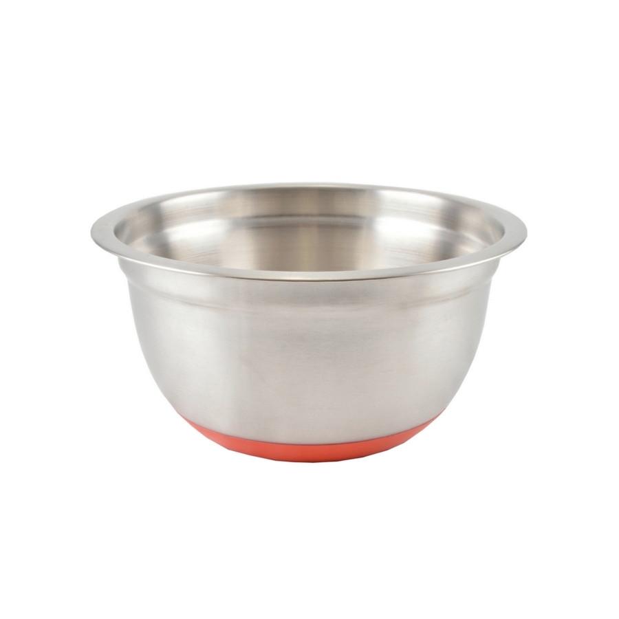 Keverőtál Perfect Home - krómszínű/piros, műanyag/fém (24cm)