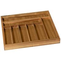 Evőeszköztartó Fiókbetét Wk018-A *TOP ÁR* - akáciaszínű/ekrü, Basics, fa (45-65/5/43,5cm) - Best Price