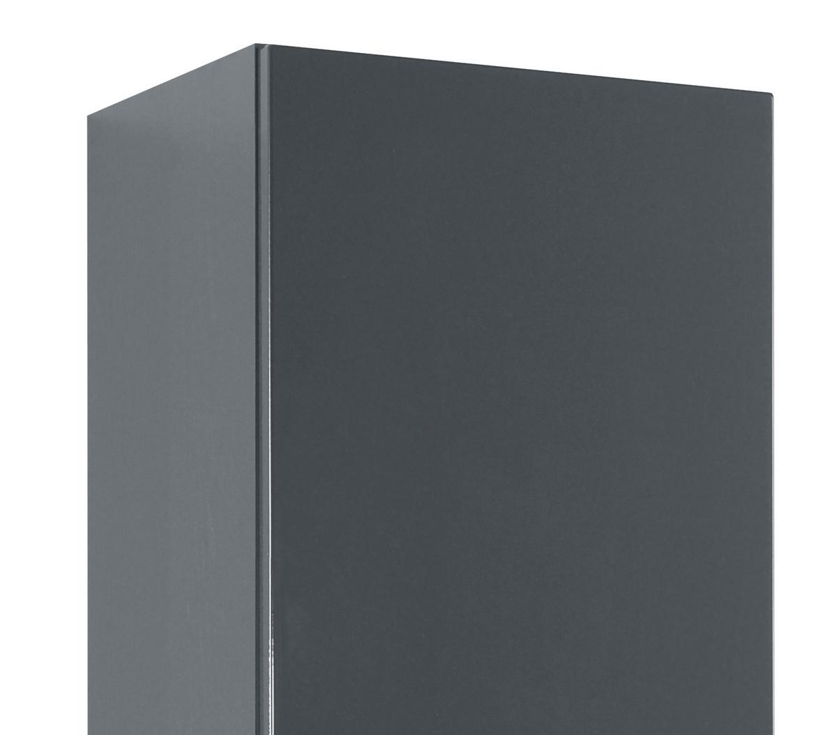 Hochschrank Mit Soft-close Cardiff 40cm, Graphit Dekor - Graphitfarben, Design, Holzwerkstoff (40/180/35cm) - Held
