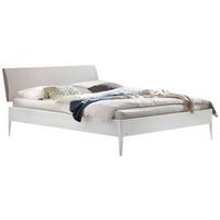 Bett Fanano, Weiß 140x200 Cm - Hellgrau/Weiß, KONVENTIONELL, Holz/Holzwerkstoff (140/200cm) - Hasena