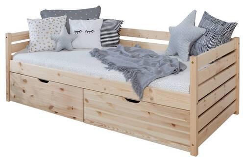 Stauraumbett Naomi - Naturfarben, MODERN, Holz (90/200cm) - MID.YOU