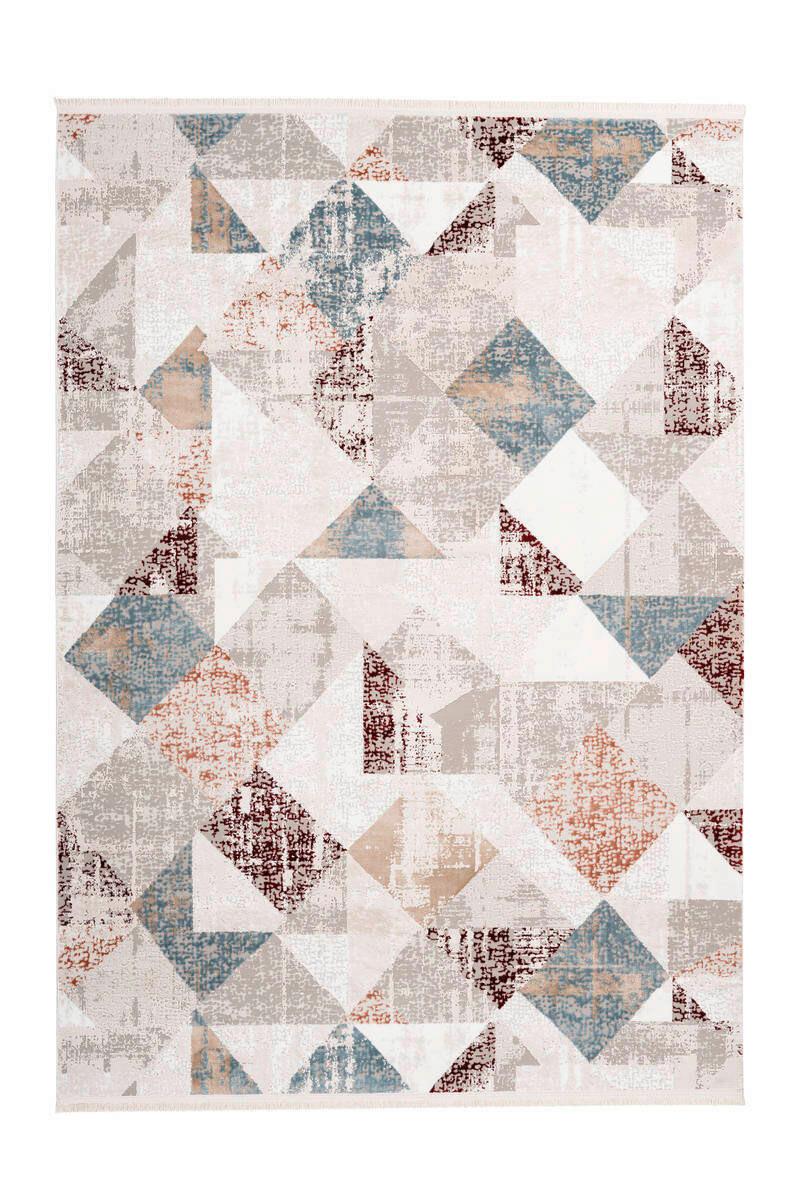Webteppich Grau/Rosa Akropolis 120x180 cm - Rosa/Grau, Design, Textil (120/180cm) - Kayoom
