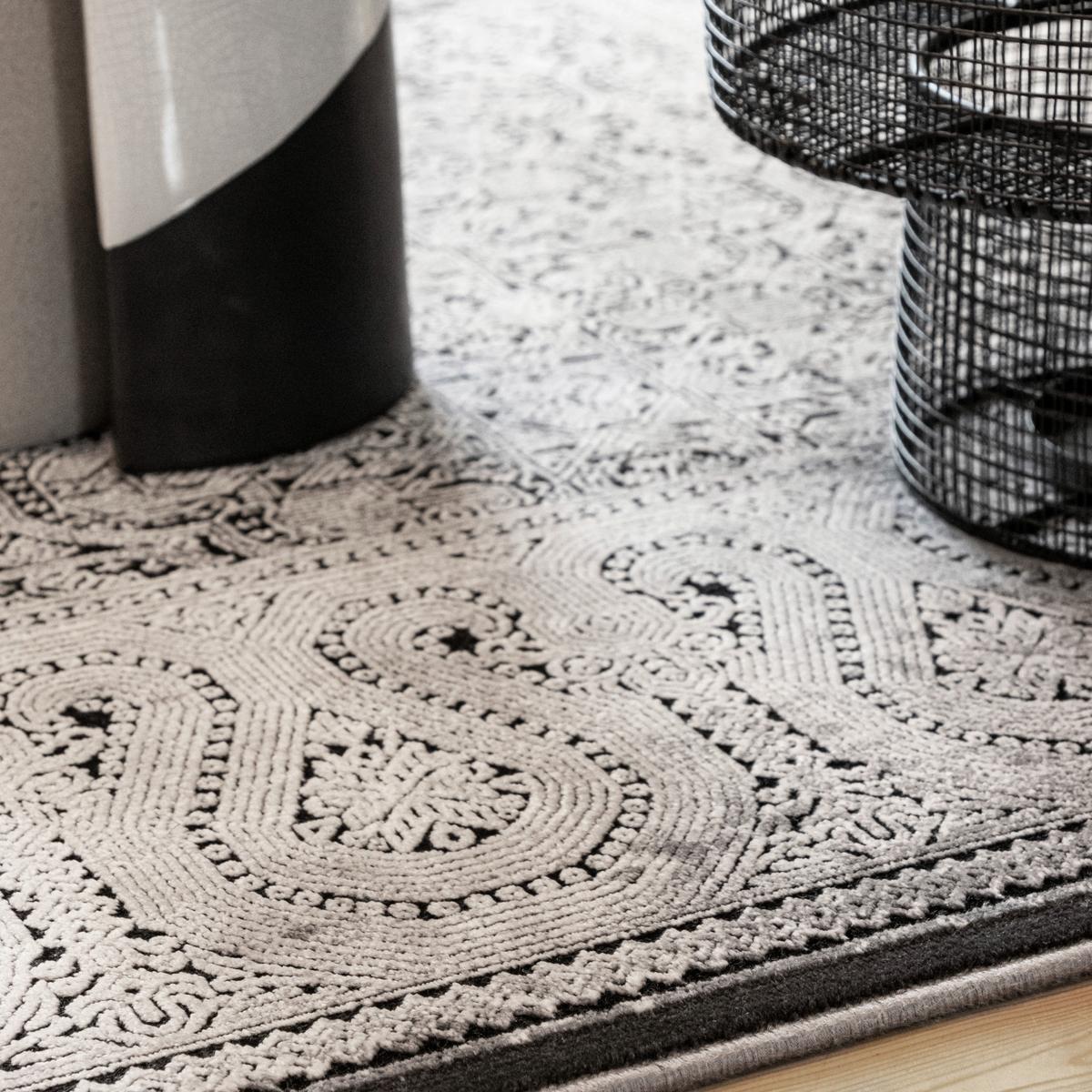 Webteppich My Eden Of Obsession - Schwarz/Grau, Design, Textil (140/200cm) - Obsession