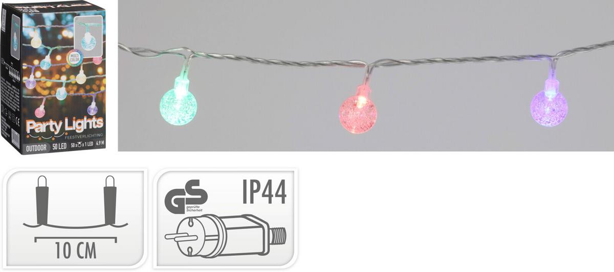 Led-es Fényfüzér Ledes Fényfüzér - többszínű, Basics, műanyag (500cm)