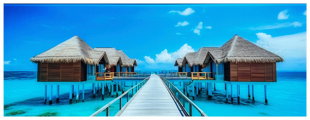 Glasbild Fabio - Multicolor, KONVENTIONELL, Glas/Metall (90/30/0,7cm) - Luca Bessoni