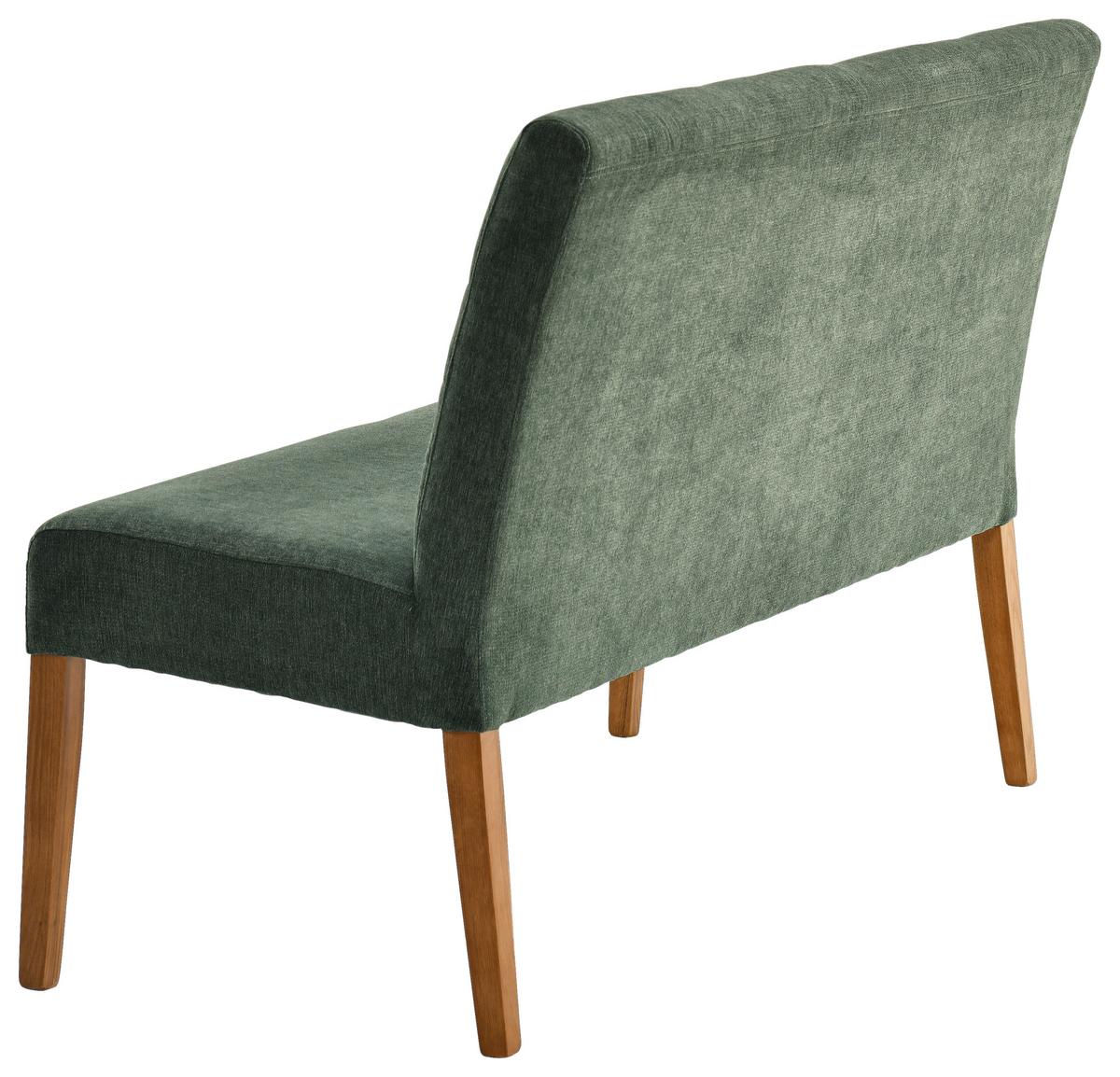 Sitzbank Damla Grün/Eichefarben B: 137 cm - Eichefarben/Grün, KONVENTIONELL, Holz/Textil (140/92/66cm) - Cantus
