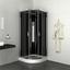 Duschkabine Design 1 - Chromfarben/Schwarz, MODERN, Glas/Metall (90/90/210cm) Duschkabine Design 1 - Chromfarben/Schwarz, MODERN, Glas/Metall (90/90/210cm)