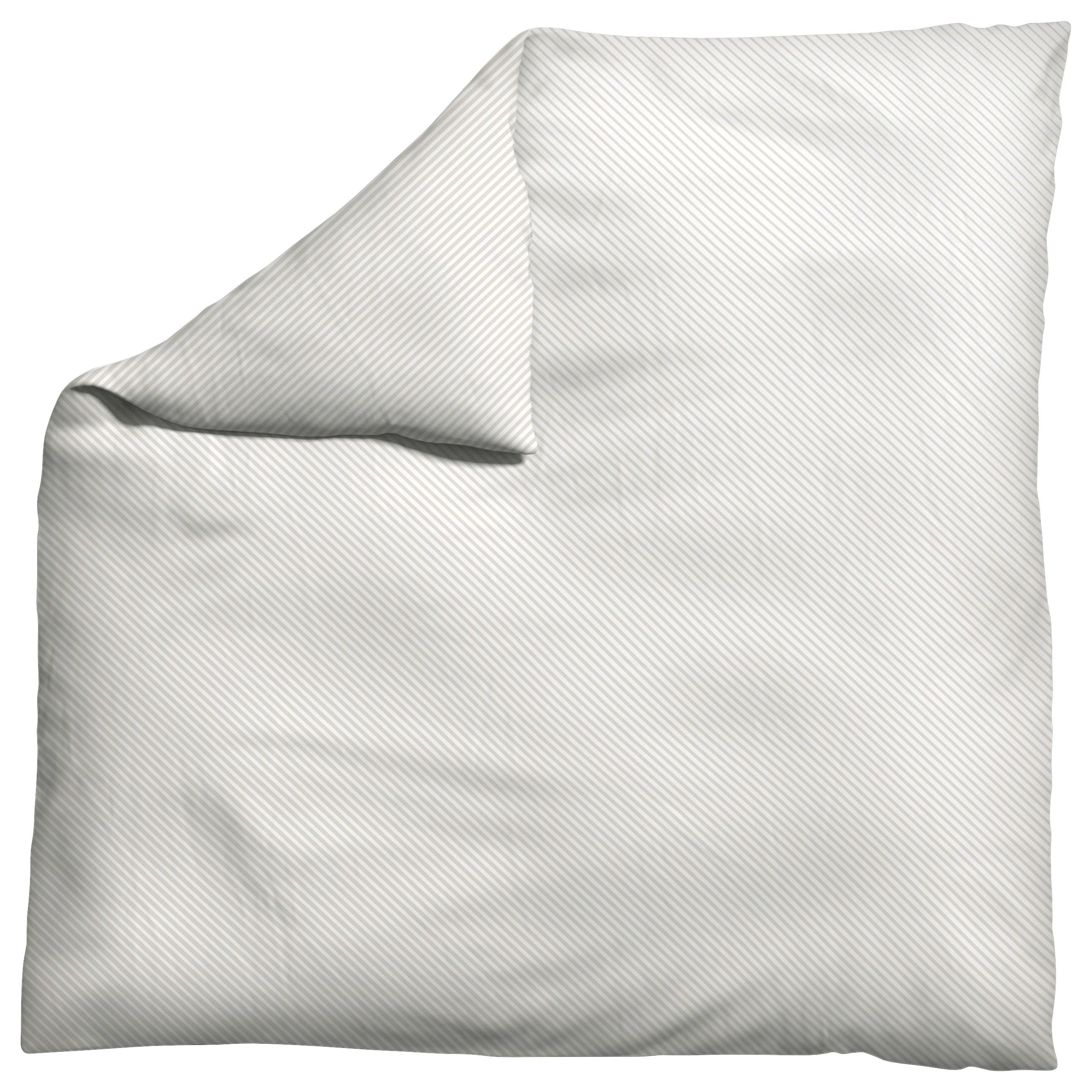 Bettdeckenbezug Woven Satin Fade - Taupe/Weiß, Basics, Textil (200/200cm) - Schlafgut