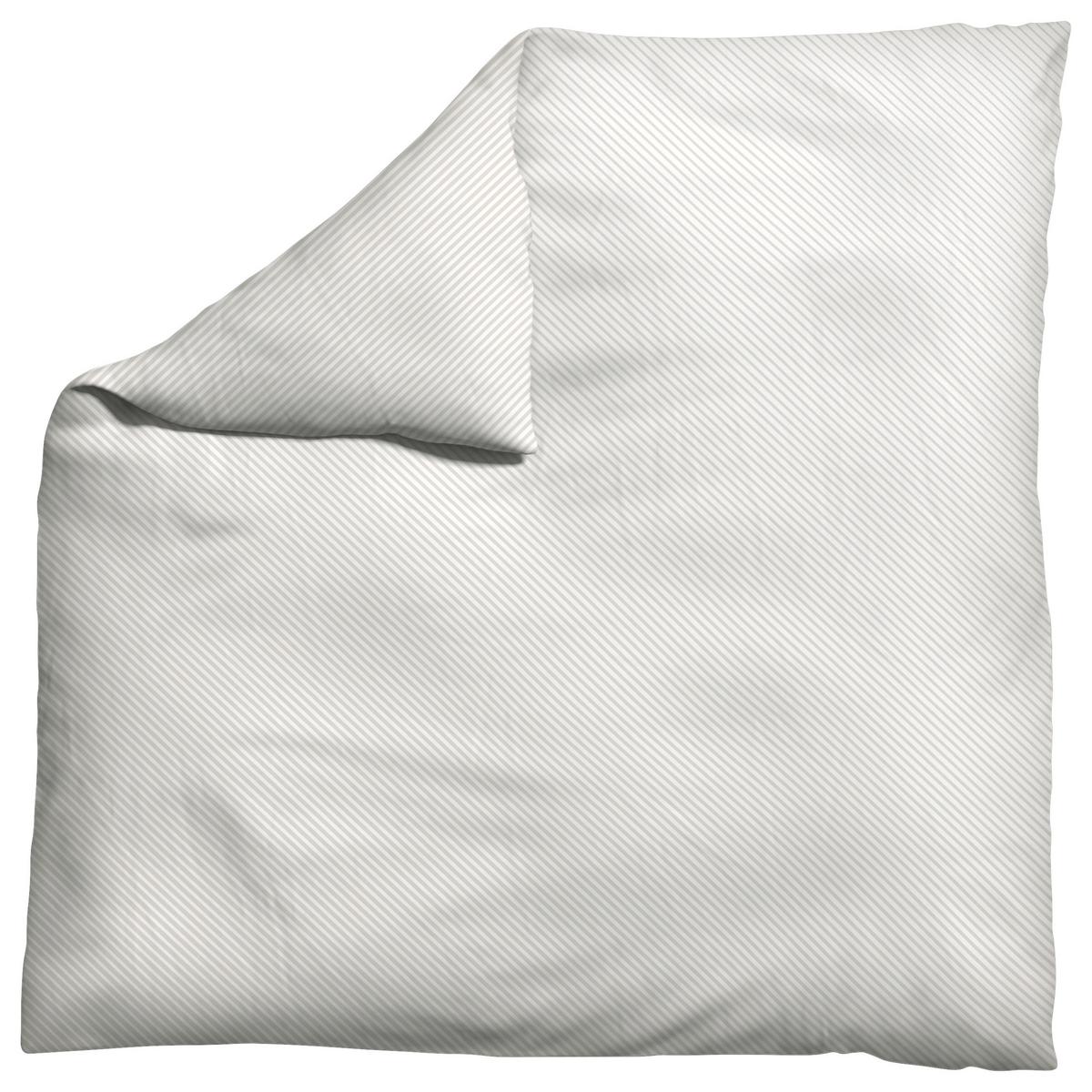 Bettdeckenbezug Woven Satin Fade - Taupe/Weiß, Basics, Textil (200/200cm) - Schlafgut