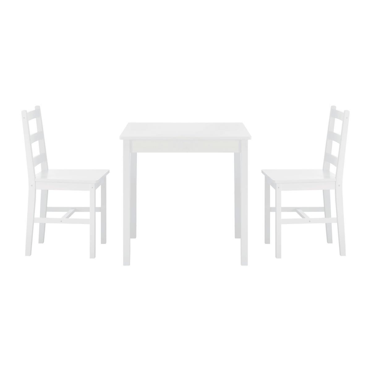 Stolová súprava Matias biela - biela, Modern, drevo (75/73/75cm) - Bessagi Home