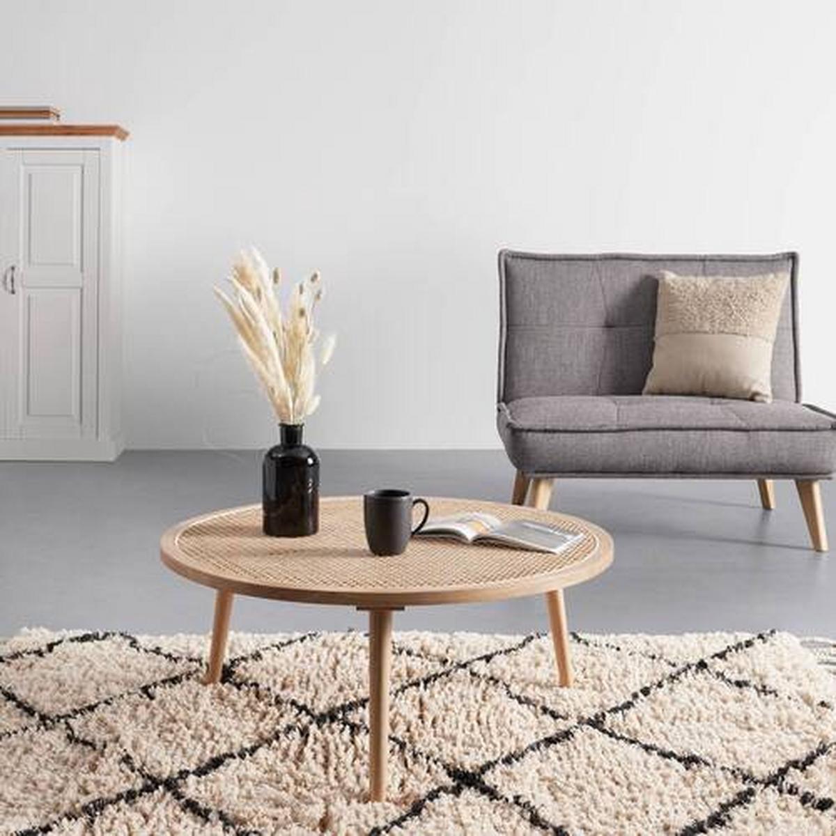 Konferenčný stolík Douna - prírodná farba, Modern, drevo (80/80/35cm) - Bessagi Home