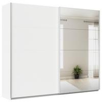 Schwebetüresnschrank + Spiegel B: 271cm Feldkirch Weiß - Silberfarben/Weiß, MODERN, Holzwerkstoff (271/229/62cm)