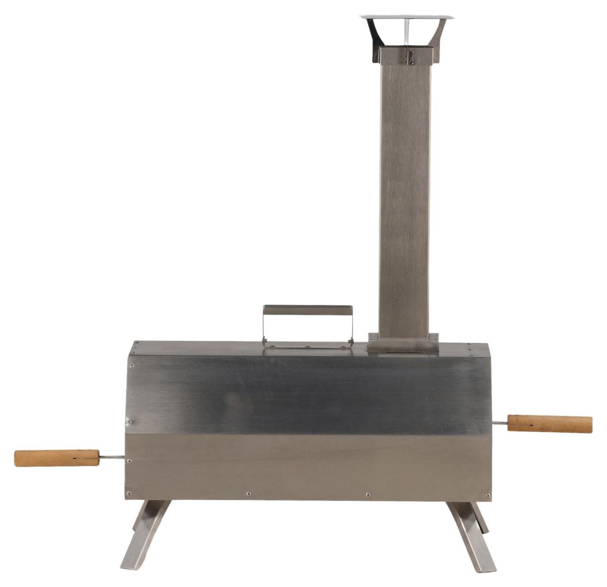 Pizzaofen Hamnå - Silberfarben, KONVENTIONELL, Metall (76,4/68,1/40cm) - Gardenson