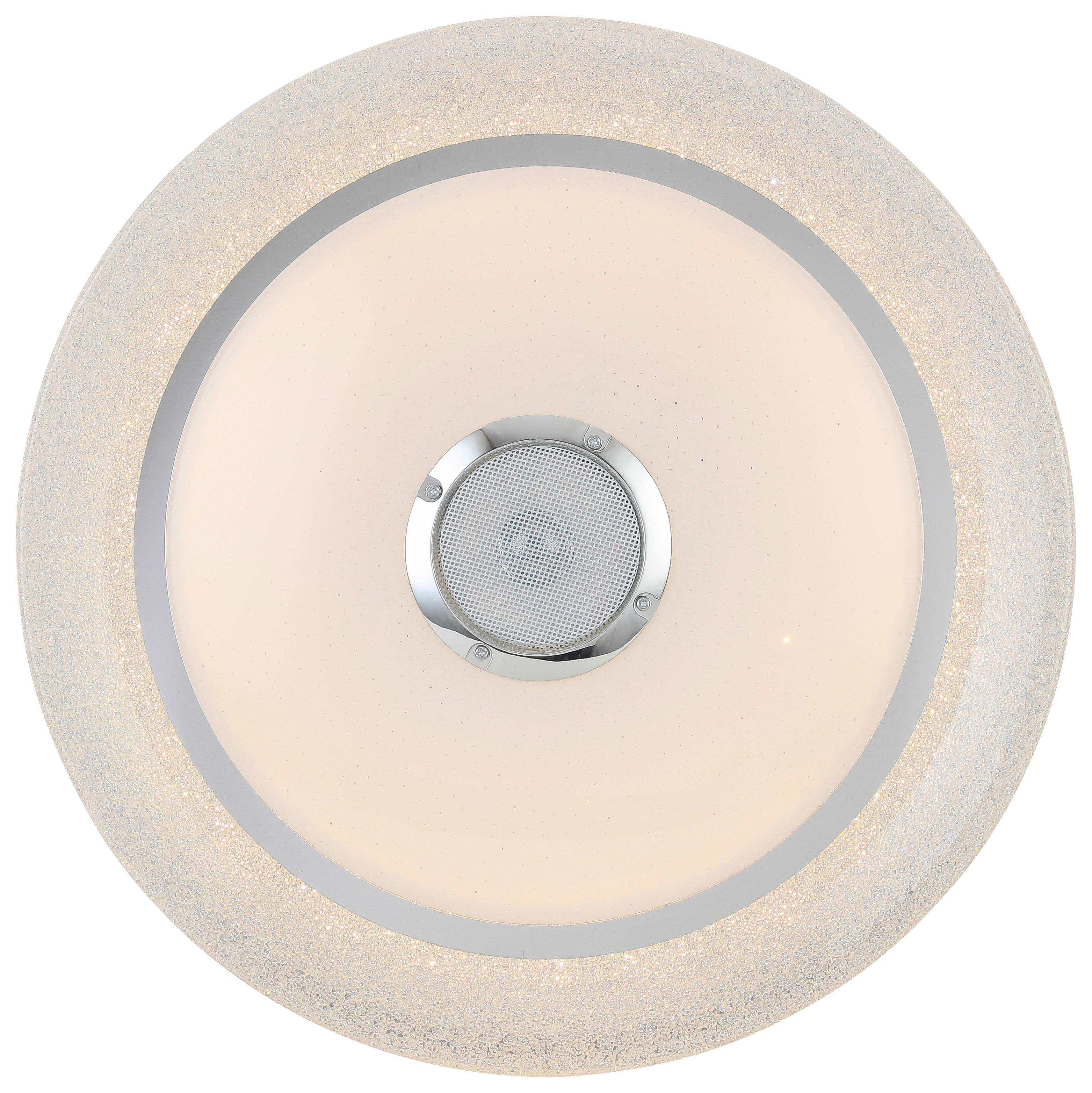 LED-Deckenleuchte Ashley L: 30 cm Farbwechsler - Chromfarben/Weiß, MODERN, Kunststoff/Metall (30/7,5cm) - Luca Bessoni