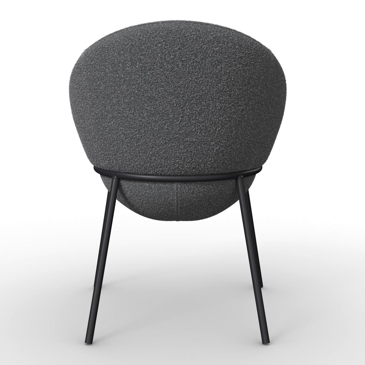 Stolička s podrúčkami Zoa, sivá - čierna/sivá, Modern, kov/drevo (57/85/61cm) - Bessagi Home
