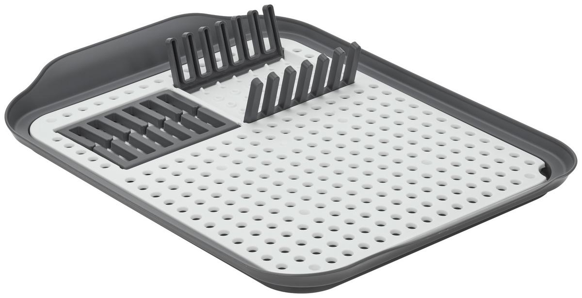 Odkvapkávač na riad Smart - antracitová, Modern, plast (41,5/30/3,8cm) - Mömax