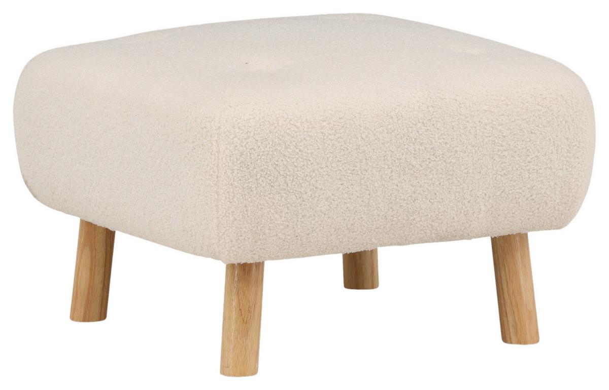Hocker Salina - Weiß, Design, Holz/Kunststoff (60/28/60cm) - Livetastic