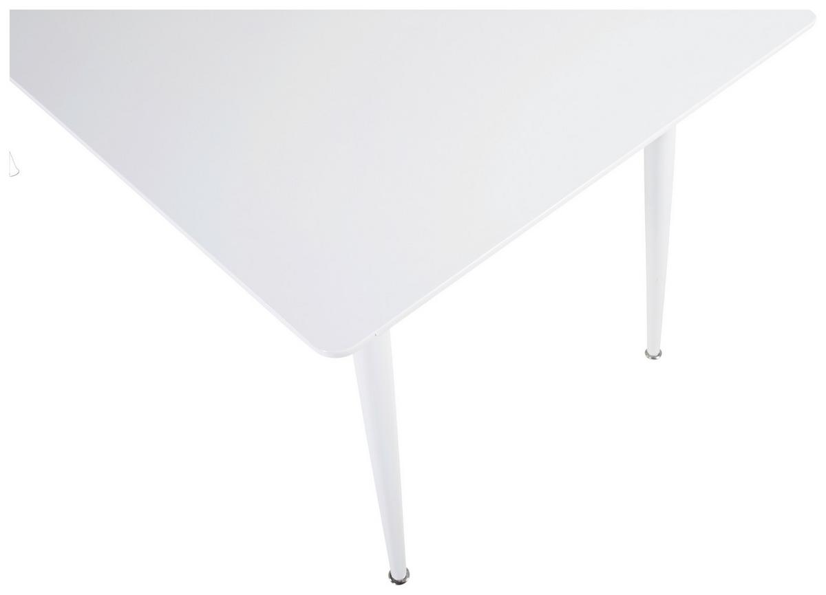 Esstisch Polar - Weiß, Design, Holz/Metall (180/90/75cm) - Livetastic