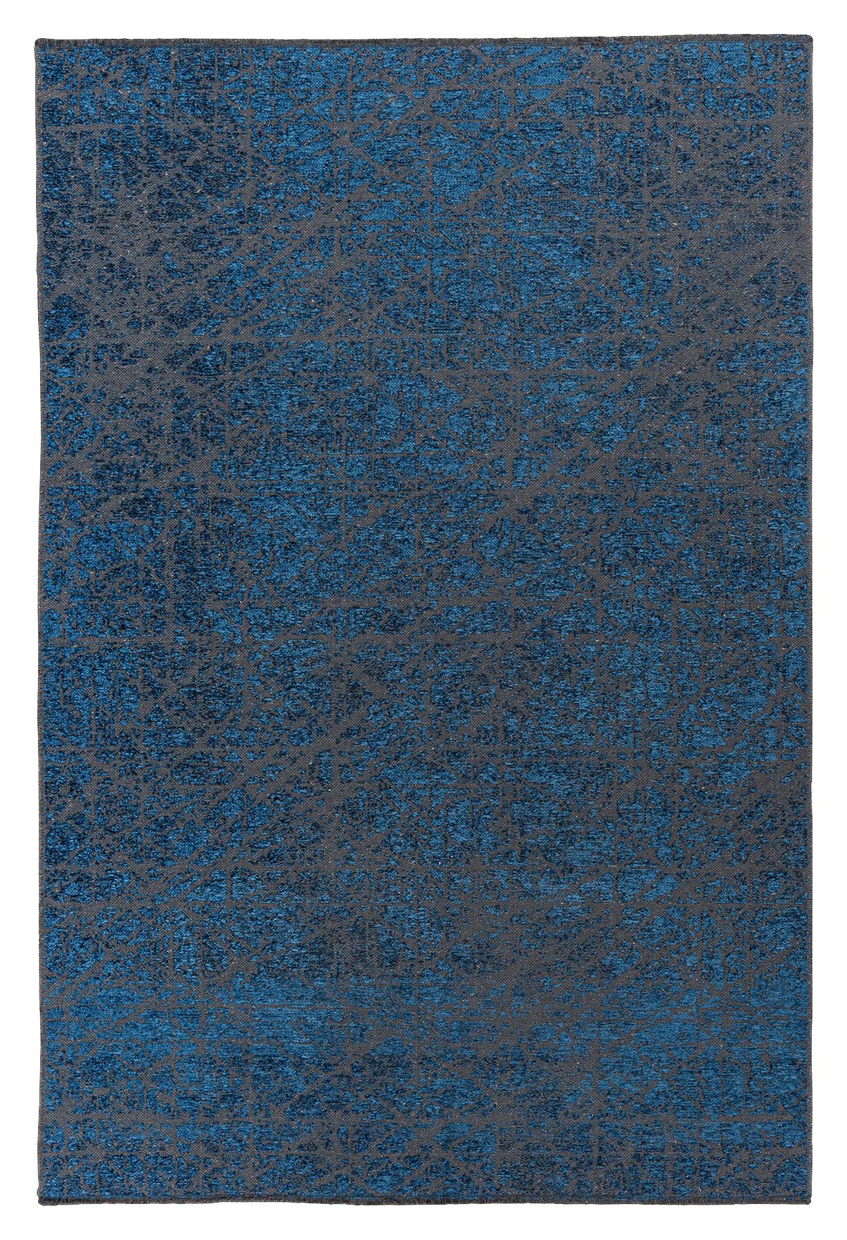Teppich Blau Kalevi 200 120x170 cm Naturfaser - Blau, KONVENTIONELL, Textil (120/170cm)