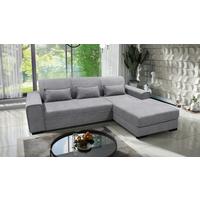 Ecksofa Classic Grau 270x175 Cm - Schwarz/Grau, Design, Textil (270/175cm) - MID.YOU