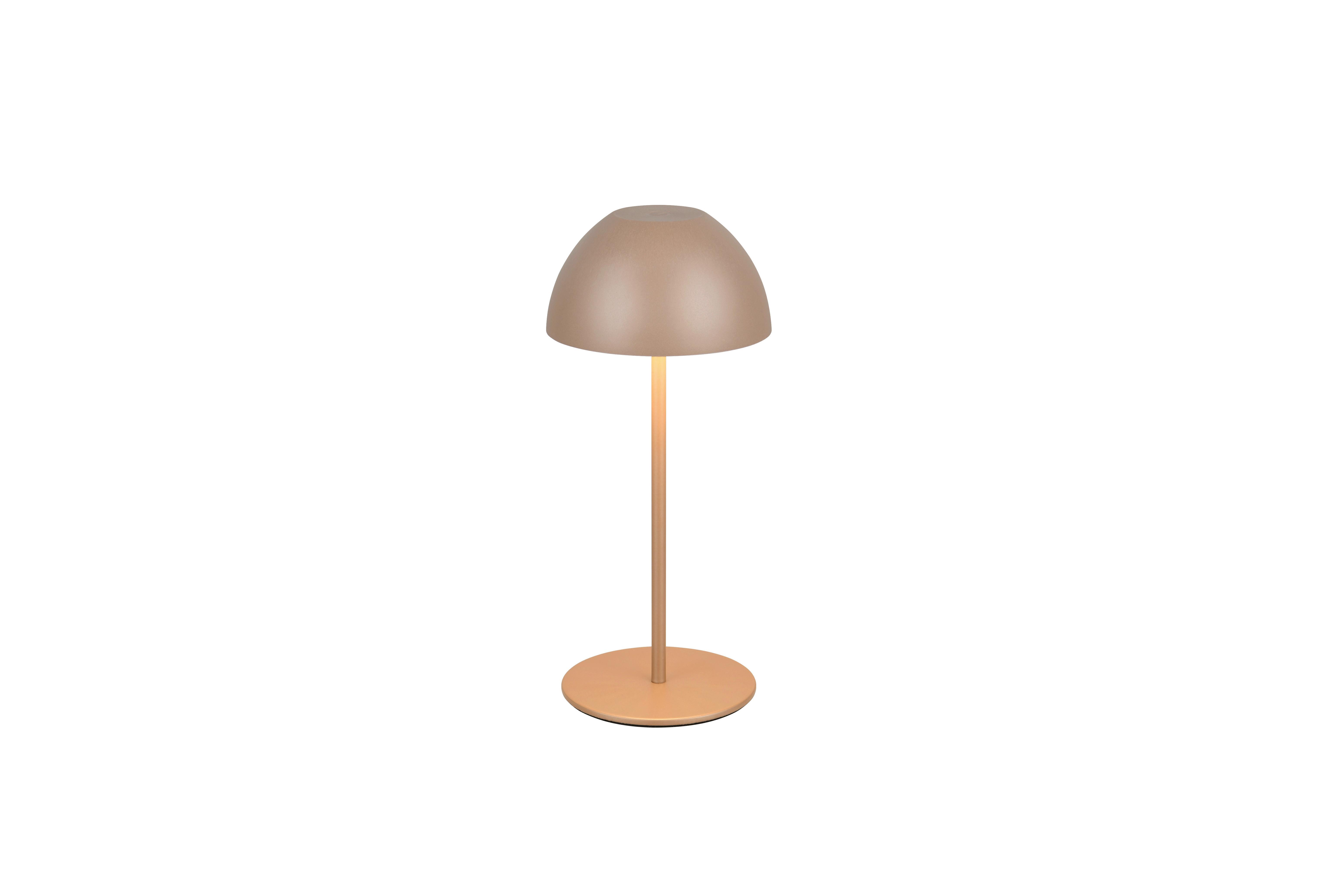 Akku-Tischleuchte Ortiz Cappuccino D: 9 cm - Cappuccino, Trend, Kunststoff (9/20cm)