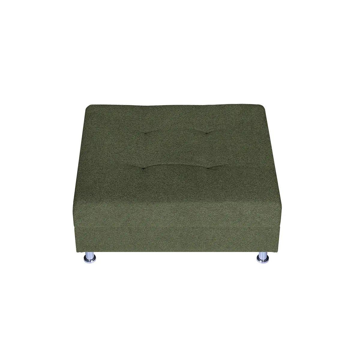 Taburet SOFIA, olivově zelená - barvy chromu/olivově zelená, Basics, textil (100/80/47cm) - P & B
