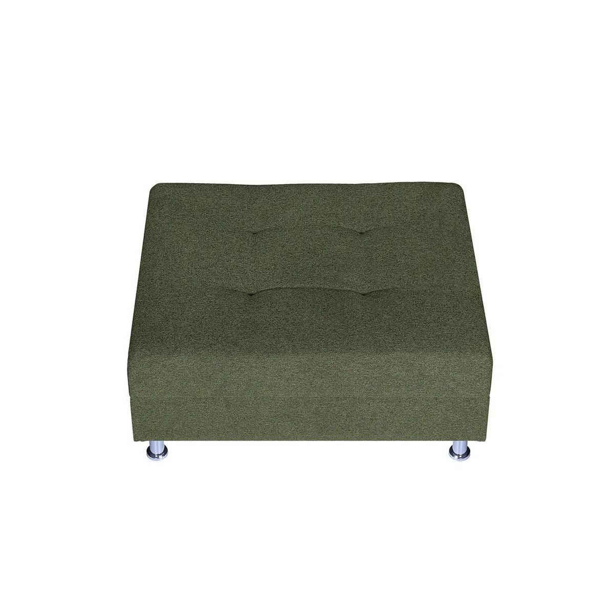 Taburet SOFIA, olivově zelená - barvy chromu/olivově zelená, Basics, textil (100/80/47cm) - P & B