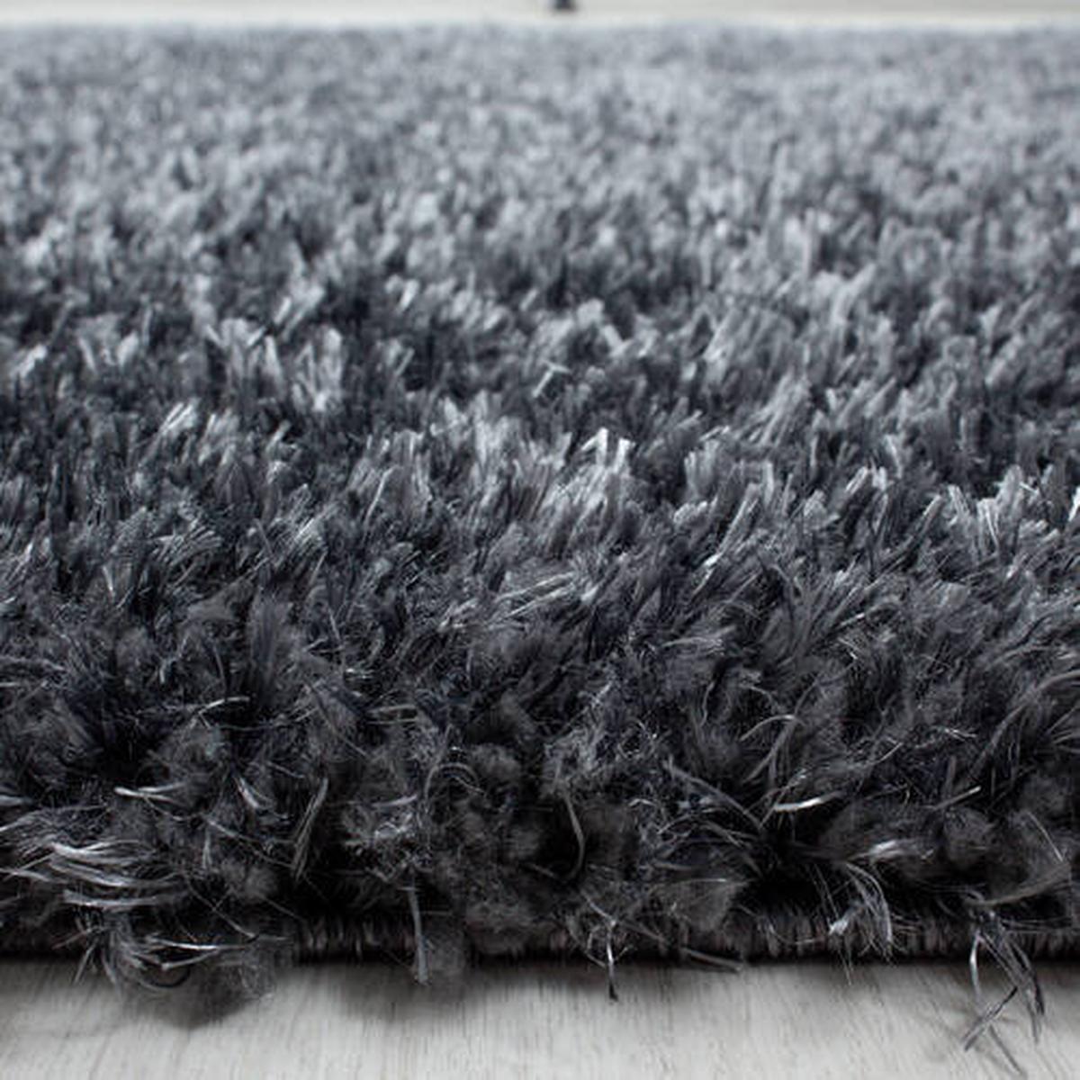 Hochflor Teppich Grau Naturfaser Brilliant 120x170cm - Grau, Basics, Textil (120/170cm)