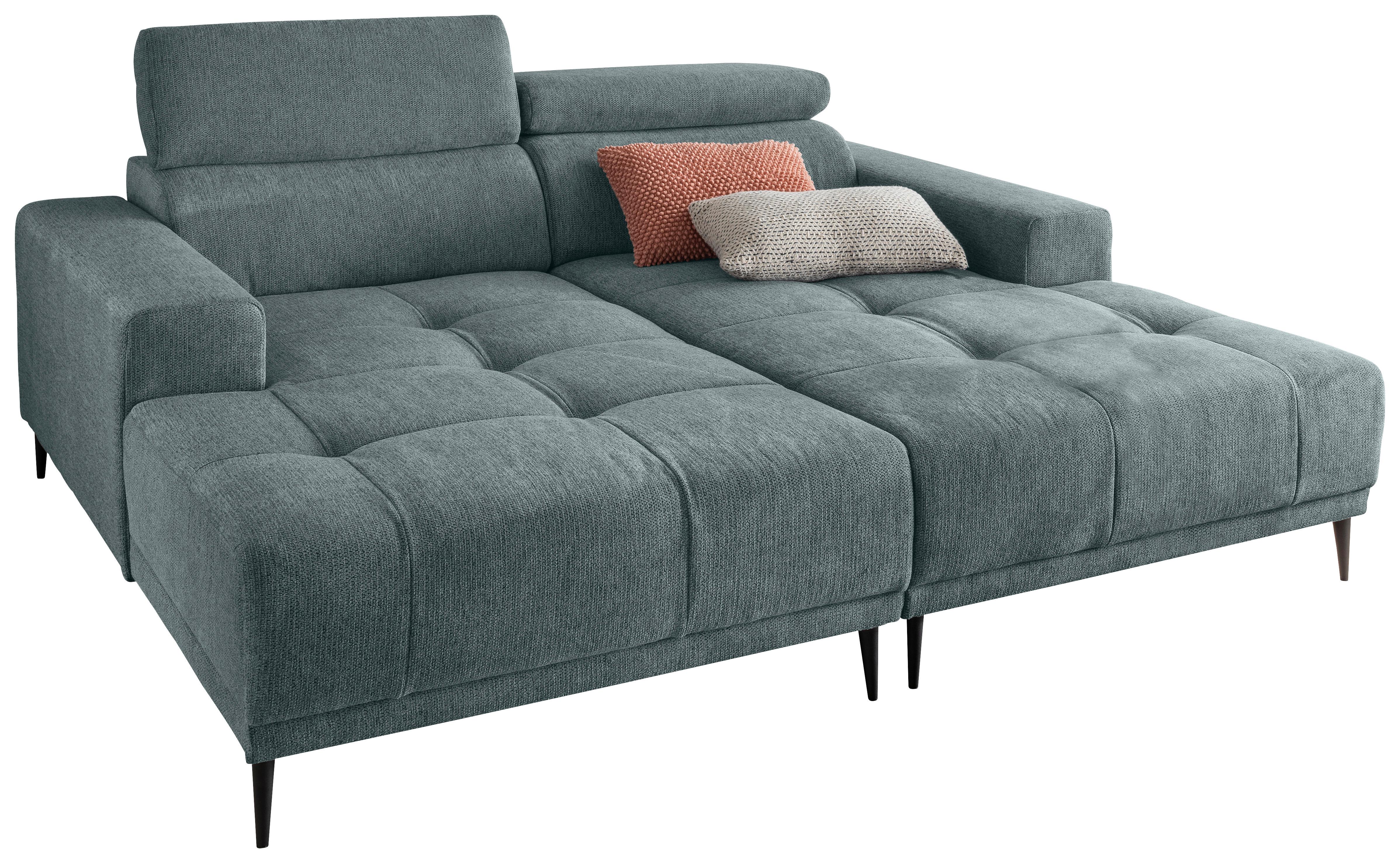 Ecksofa Intera, Mintgrau S: 200x188 Cm - Mintgrau/Schwarz, KONVENTIONELL, Textil (200/188cm) - Livetastic