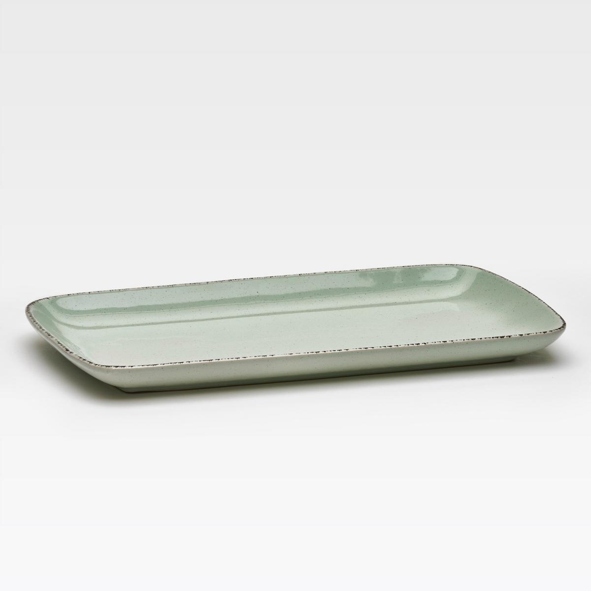 Serviceplatten-Set Steinzeug, Grün - Grün, Basics, Keramik (35,5/2,5/20cm) - Van Well